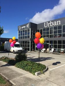 Urban furniture balloon marketing